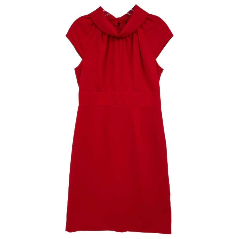 Petite Sophisticate Red High Neck Midi Dress | Women's Size 6P
